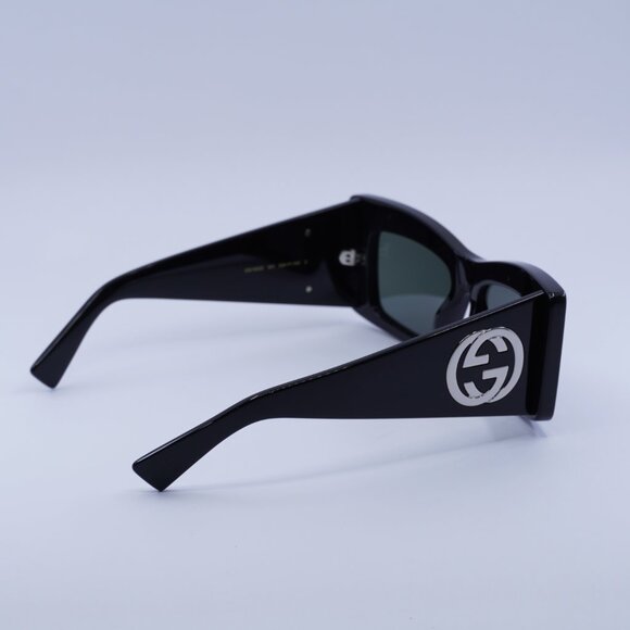 ?️ New Gucci GG1842S 001 Sunglasses - Shiny Black Frame, Grey Lenses
